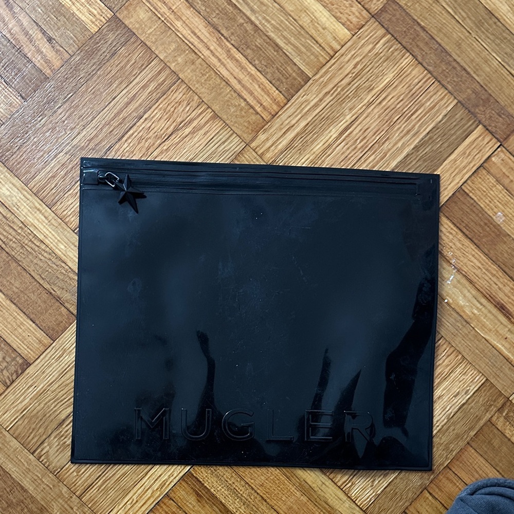 Mugler Glossy Black Pouch with Star Charm